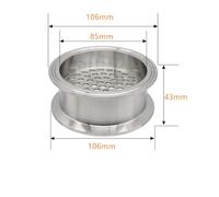 Filtre d'extraction de bière SS304 1,5", 2", 3", 4", 6", plaque perforée de 6 mm, distillateur, brassage maison, triple pince 50,5" et 64 mm, acier inoxydable(3.5 inch)