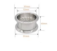 Filtre d'extraction de bière SS304 1,5", 2", 3", 4", 6", plaque perforée de 6 mm, distillateur, brassage maison, triple pince 50,5" et 64 mm, acier inoxydable(3 inch)