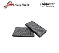 Filtre d'habitacle à charbon actif AutoStar Germany 2 pièces pour BMW E60 -...