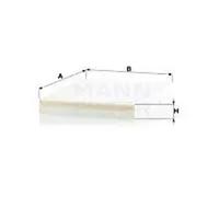 Filtre d'habitacle (filtre à pollen) MANN-FILTER CU 3780