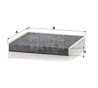 Filtre d'habitacle Comp.moteur central, sous couvercle boîte d'eau CUK 22 013