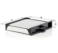 Filtre d'habitacle (filtre à pollen) MANN-FILTER CUK 2430