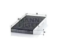 Filtre d'habitacle (filtre à pollen) MANN-FILTER CUK 4054