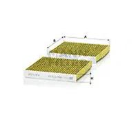 Filtre d'habitacle Comp. moteur côté passager, sous couvercle boîte d'eau