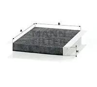 MANN-FILTER Filtre d'habitacle CUK 2680 – Charbon actif pour voitures et utilitaires