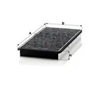 Filtre d'habitacle Comp. moteur côté passager, sous couvercle boîte d'eau