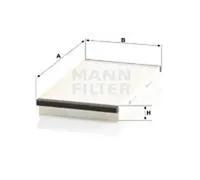 Filtre d'habitacle Comp. moteur côté passager, sous couvercle boîte d'eau