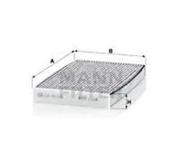 Filtre d'habitacle Comp. moteur côté passager, sous couvercle boîte d'eau