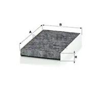 Filtre d'habitacle Comp. moteur côté passager, sous couvercle boîte d'eau