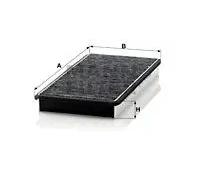 Filtre d'habitacle Comp. moteur côté passager, sous couvercle boîte d'eau