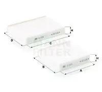 Filtre d'habitacle (filtre à pollen) MANN-FILTER CU 21 000-2