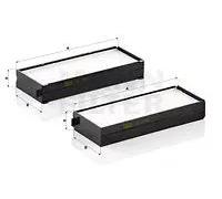 Filtre d'habitacle derrière la boîte à gants Filtre à particules CU 2542-2