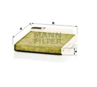 Filtre d'habitacle derrière la boîte à gants FP 1829 MANN-FILTER pour DACIA LADA