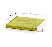 Filtre d'habitacle derrière la boîte à gants FP 2131 MANN-FILTER pour TOYOTA