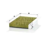 Filtre d'habitacle derrière la boîte à gants FP 2747 MANN-FILTER pour LAND ROVER