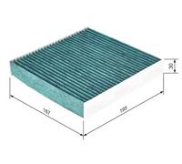 Filtre d'habitacle Filtre à charbon actif 0 986 628 531 BOSCH pour ABARTH LANCIA