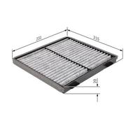 Filtre d'habitacle Filtre à charbon actif 1 987 432 363 BOSCH pour VOLVO S40 I