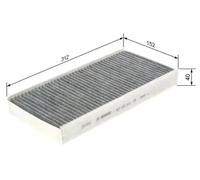 Filtre d'habitacle Filtre à charbon actif 1 987 432 412 BOSCH pour PEUGEOT
