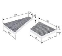 Filtre d'habitacle Filtre à charbon actif 1 987 435 506 BOSCH pour BENTLEY VW