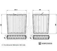 Blue Print Kit de filtres d'habitacle ADBP250036 Lot de 1