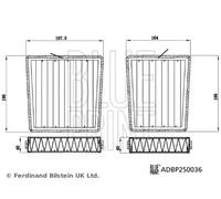 Filtre d'habitacle Filtre à charbon actif ADBP250036 BLUE PRINT