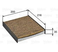 Filtre d'habitacle Filtre à charbon actif avec polyphenol 701026 VALEO