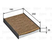 Filtre d'habitacle Filtre à charbon actif avec polyphenol 701032 VALEO