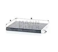 Filtre d'habitacle (filtre à pollen) MANN-FILTER CUK 24 004