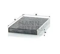 MANN-FILTER Filtre d'habitacle (filtre à pollen) CUK 2952 – Charbon actif