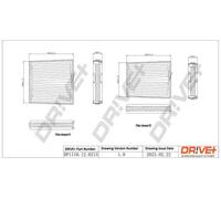 Filtre d'habitacle Filtre à charbon actif DP1110.12.0215 Drve+