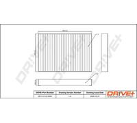 Filtre d'habitacle Filtre à charbon actif DP1110.12.0293 Drve+