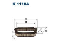 Filtre d'habitacle Filtre à charbon actif K 1118A FILTRON pour AUDI A8 D3