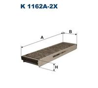 Filtre d'habitacle Filtre à charbon actif K 1162A-2x FILTRON pour AUDI VW