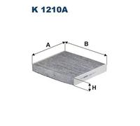 Filtre d'habitacle Filtre à charbon actif K 1210A FILTRON pour TOYOTA DAIHATSU