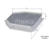 Filtre d'habitacle Filtre à charbon actif LAK 278/S KNECHT pour MERCEDES-BENZ