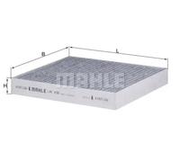 Filtre d'habitacle Filtre à charbon actif LAK 436 MAHLE pour PEUGEOT ISUZU
