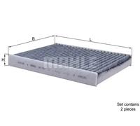 Filtre d'habitacle Filtre à charbon actif LAK 467/S KNECHT pour ALPINA BMW