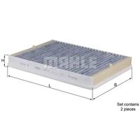 KNECHT FILTER Filtre d'habitacle pour BMW: Série 5, M5 & ALPINA: B10, D10 (Ref: LAK 73/S)