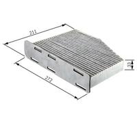 Filtre d'habitacle Filtre à particules 1 987 432 097 BOSCH pour VW SEAT SKODA