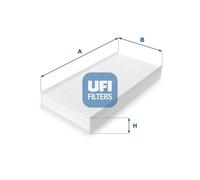 Filtre d'habitacle Filtre à particules 53.136.00 UFI pour CITROËN FIAT PEUGEOT