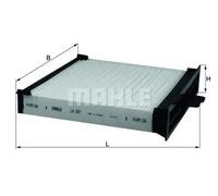 Filtre d'habitacle Filtre à particules LA 227 MAHLE pour RENAULT SCÉNIC II