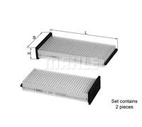 Filtre d'habitacle Filtre à particules LA 366/S MAHLE pour MITSUBISHI