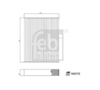 Filtre d'habitacle (filtre à pollen) FEBI BILSTEIN 184570