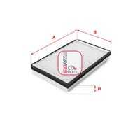 Filtre d'habitacle (filtre à pollen) SOFIMA S3033C
