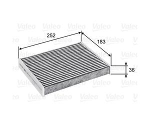 Filtre d'habitacle (filtre à pollen) VALEO 715802