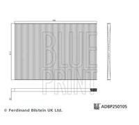 Filtre d'habitacle Filtre de pollens ADBP250105 BLUE PRINT