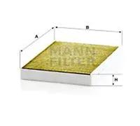 Filtre d'habitacle Intérieur du véhicule côté conducteur FP 2742 MANN-FILTER