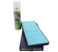 Filtre d'habitacle SA1119 + nettoyant pour climatisation 500 ml PETEC