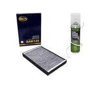 Filtre d'habitacle SAK126 + nettoyant pour climatisation PETEC