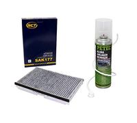 Filtre d'habitacle SAK177 + nettoyant pour climatisation PETEC